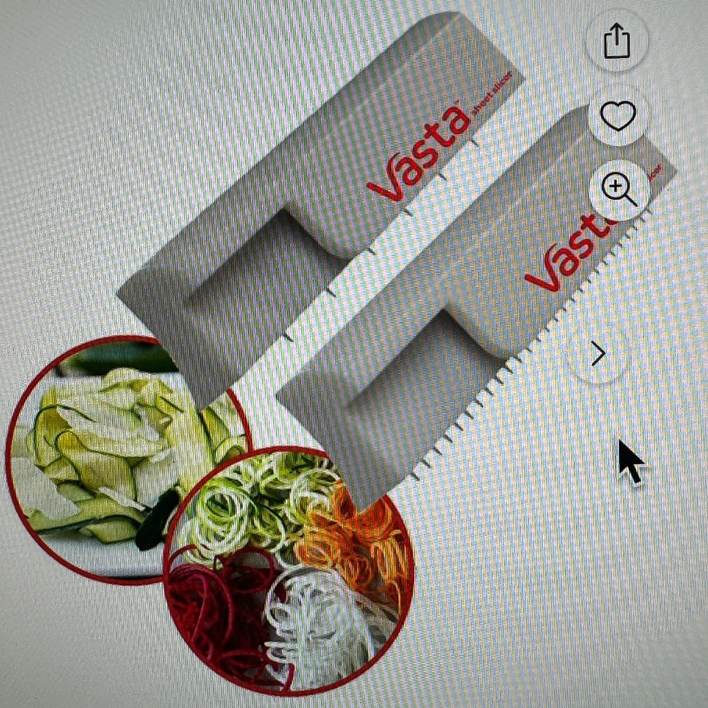 Vasta Veggie & Fruit Sheet Slicer– BPA-Free Stainless Steel Blades 2 Pack